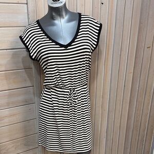 Z Supply Black and White Striped Mini Dress